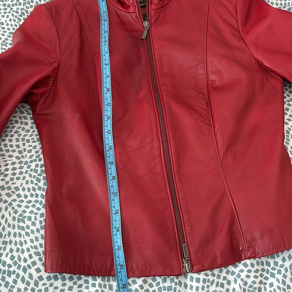 Danier Red Moto Leather Jacket 🔥 - Picture 10 of 13